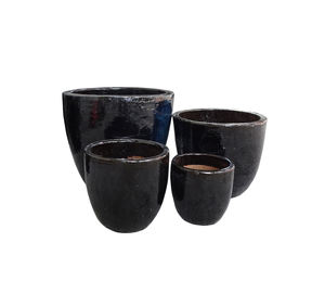 Macetas de cerámica esmaltada Atlantis al por mayor, macetas de cerámica con orificio de drenaje para decoración del hogar y jardín - Product Image 4