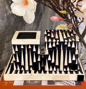 Ensemble de brûleurs d'encens arabes traditionnels Pvt Ltd Cadeau floral du Ramadan avec incrustation d'os pour une utilisation en intérieur Bakhoor - Product Image 4