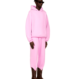 Felpa con Cappuccio da <span class=keywords><strong>Uomo</strong></span> 420gsm Personalizzata 100% Cotone Oversize con Strass 1.1 Produttori, Felpa Zip-up Rosa da <span class=keywords><strong>Uomo</strong></span> - Product Image 1