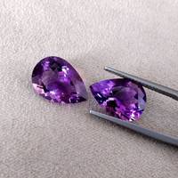 Haute qualité 10x14mm pierre d'améthyste violette naturelle pierre précieuse calibrée à facettes en vrac pour la fabrication de pendentif bague de bijoux