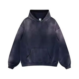 ¡Novedad de 2025! Sudadera con capucha de lana de algodón de alta calidad para hombre, a la moda diseño sólido, logotipo de impresión Digital, teñido liso de invierno - Product Image 4