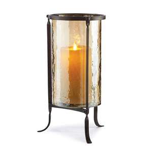 Glass <b>Tea</b> Light Votive Holder With Wrought Iron <b>Stand</b> - Product Image 6