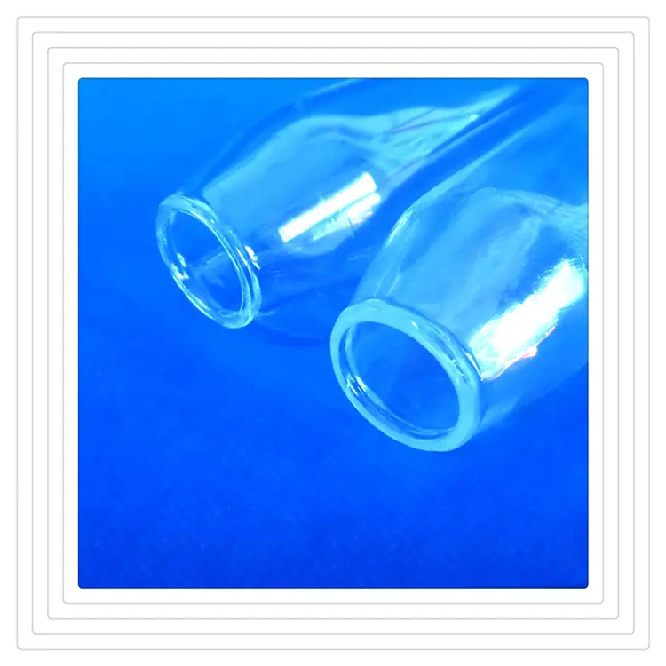 Tubo trasparente resistente al calore personalizzato con bocca affusolata in vetro tubo di quarzo