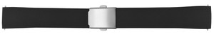 JD323 Correa de Silicona Negra Unisex de 20 mm para Reloj Inteligente, Deportiva, Elástica, Suave, Resistente al Agua, Transpirable, Ligera, Ajustable, de Acero Inoxidable - Product Image 2