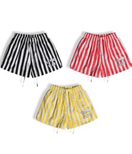 Short de plage à rayures pastel pour hommes femmes tissu en coton respirant avec broderie imprimée Style Streetwear fabriqué au Vietnam - Product Image 6