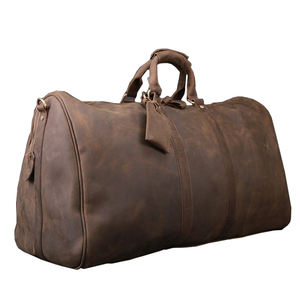 กระเป๋าเดินทางแบบดัฟเฟิลสีน้ำตาลเข้มพร้อมหูหิ้ว สกรีนโลโก้ตามสั่ง ยอดขายดีอันดับต้นๆ - Product Image 2