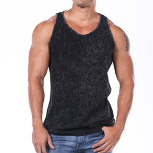 Custom Streetwear Gym Wear Sleeveless T-Shirt <b>Athletic</b> Distressed Vest Men Vintage Acid Wash Oversized Tank Top0.3 - Product Image 3