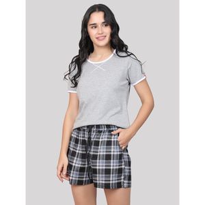 Ensemble de shorts décontractés 100% coton avec t-shirt, tissu tricoté super doux et confortable, doté de poches - Product Image 1