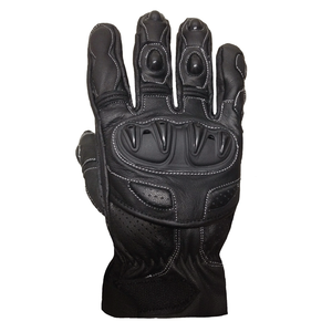 Motorbike Leather Gloves Perforated Knuckle Protect Bike Riding Summer New Motorcycle Auto Racing Wear Black Unisex Gloves - Product Image 2