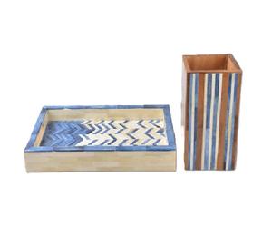 Motif floral plateau de service os et incrustation de résine pour servir thé café Desserts petit déjeuner ustensiles de cuisine salle à manger et salon décor - Product Image 4