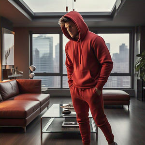 Conjunto Deportivo de Tres Piezas con Capucha para Invierno, Diseño Personalizado, Transpirable, Resistente al Viento, Ecológico, Pantalones Deportivos de Felpa, Sudadera - Product Image 2