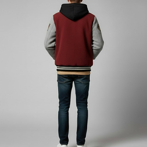 Nouvelle arrivée 2024 Veste universitaire en molleton sur mesure pour hommes Vente en gros Meilleure qualité Veste universitaire en molleton pour hommes Veste d'hiver en molleton pour hommes en faible MOQ - Product Image 2