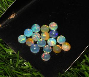 Lot d'opale éthiopienne 10.70 carats 17 pièces 6mm Cabochon naturel rond en vrac pierres précieuses - Product Image 6