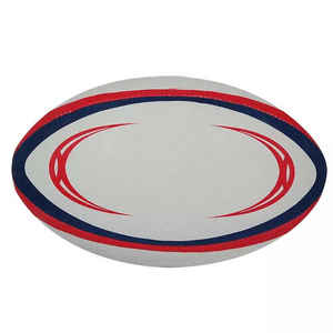 Ballon de rugby en gros avec impression personnalisée fabriqué en usine Ballon de rugby en cuir pur à usage intensif pour sports d'extérieur pour adultes - Product Image 3
