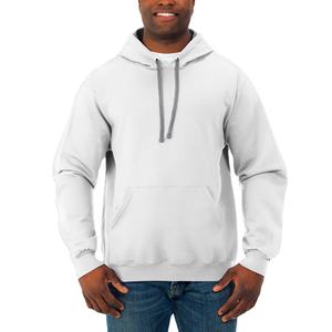 Sweat à capuche décontracté pour homme en polaire 100% coton et polyester, logo personnalisé brodé, sweat thermique d'hiver - Product Image 1
