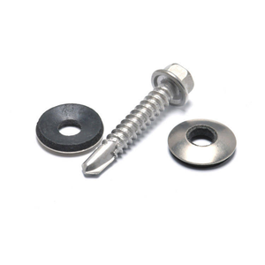 Tornillo Autoperforante de Cabeza Hexagonal con Recubrimiento de Zinc y Arandela de EPDM para Techos Metálicos y Paneles de Revestimiento Exterior - Product Image 1
