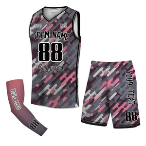 Uniformes de basket-ball personnalisés camouflage 3D sublimés grande taille pour adultes et jeunes avec logos d'équipe personnalisés - Product Image 4