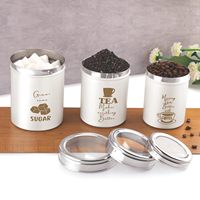 Recipientes de Acero Inoxidable de Alta Calidad para Té Blanco, Azúcar y Café, Duraderos, Resistentes al Óxido, Ecológicos, Portátiles y Personalizables para la Cocina