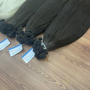Cheveux de trame droits attachés à la main de haute qualité 100% extensions de cheveux vietnamiens bruts avec prix d'usine - Product Image 3