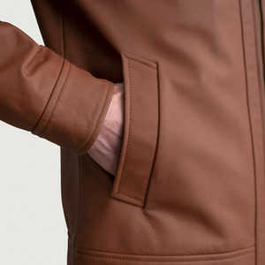 Luxury Wholesale <b>Suede</b> Outerwear Leather <b>Jacket</b> For <b>Men</b> Customize Premium Zipper Breathable Fabric <b>Jacket</b> With Customize Logo - Product Image 4
