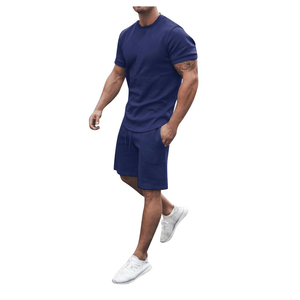 Conjuntos gemelos de ajuste regular personalizados para adultos, talla 2025, recién llegado, conjuntos cortos de ropa de calle de dos piezas para hombres - Product Image 5