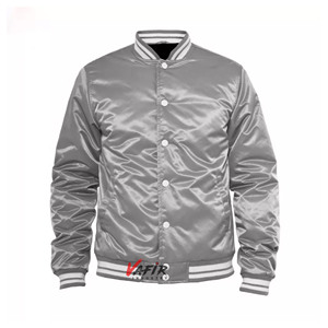 Chaqueta Bomber Unisex Ligera de Satén con Logotipo Personalizado Estilo Varsity con Decoración Bordada Chaqueta de Béisbol de Invierno para Hombres - Product Image 2