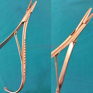 Portaagujas Mathieu de 5.5 Pulgadas, Manual, Acero Inoxidable Alemán, Pinzas Quirúrgicas Dentales para Sutura Hemostática con Bloqueo de Trinquete - Product Image 2