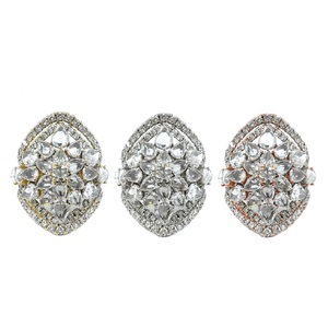 Meilleure fabrication de haute qualité 18K or jaune massif véritable diamant bague de cocktail poire brillante pour dames pour mariage et fête - Product Image 4