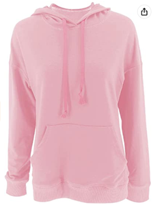 Womens <b>Lightweight</b> <b>Hoodies</b> Long Sleeve Casual Pullover Solid Loose Sweatshirt With Pocket Ship Ready From Bangladesh - Product Image 4
