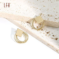 Mode Au750 or 18k boucles d'oreilles géométriques réelles cercle 18k boucles d'oreilles en or véritable oro 18k bijoux en or saoudiens originaux 18k pawnable