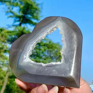Cristal de Ágata Natural de 142G con Certificación de Calidad AAA+, Tallado a Mano en Forma de Corazón, Gema Curativa, Gem171 - Product Image 3