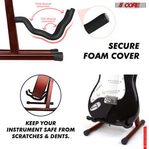 Support de guitare 5 cœurs, 2 pièces, type A, avec bras en mousse souple et base antidérapante en caoutchouc pour guitares acoustiques, électriques et basses - Product Image 3