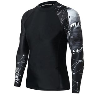 T-shirt de compression MMA Rash Guard 2026 pour hommes, manches courtes, impression personnalisée, RashGuard pour hommes, manches longues, protection - Product Image 5