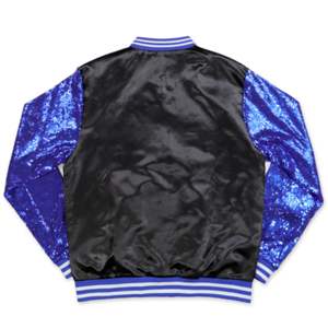 ZPB Sequin <b>Jacket</b> - Black | 100% Polyester Zeta Phi Beta <b>Jacket</b> With Embroidered Team Logo on Front | Stylish Greek Apparel - Product Image 2