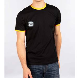 T-shirt pour homme à manches courtes, col rond, coupe ajustée, 100% coton - Product Image 1