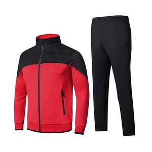 Chándales de dos colores azules y negros para hombre, precio barato, ropa de invierno de manga larga con cremallera, chándales de algodón de 2 piezas, ropa deportiva 2025 - Product Image 2