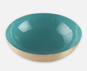 Bol en aluminium coloré de décoration de Noël et de mariage tendance avec impression en émail pour servir - Product Image 2