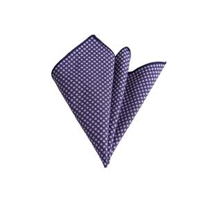 Pañuelo de algodón estampado geométrico azul marino y blanco - Product Image 1