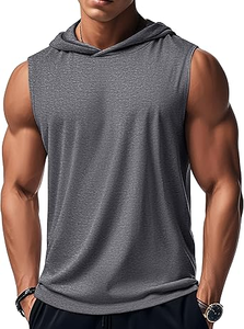 Débardeur de sport pour homme été 2025, sans manches, à séchage rapide, respirant, avec capuche - Product Image 4