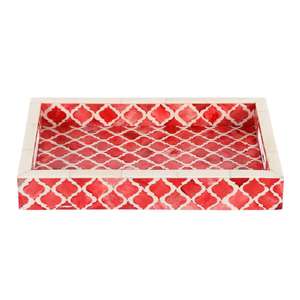 WORLD CRAFT IMPEX-Bandeja con incrustaciones de hueso hecha a mano para decoración, bandeja decorativa asequible para servir en el hogar, comedor y regalos - Product Image 3