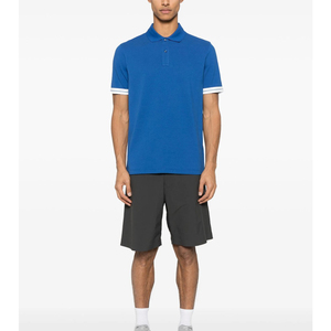 เสื้อโปโลผ้าฝ้าย100% สำหรับผู้ชายเสื้อโปโลแห้งเร็วน้ำหนักเบาสีพื้นลำลองสำหรับการแสดงโลโก้ที่กำหนดเอง - Product Image 4