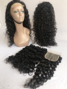 Fournisseur indien de perruques en cheveux naturels de donneur unique, bouclées crépues, 22 pouces, avec closure en dentelle transparente 5x5, prix de gros - Product Image 3