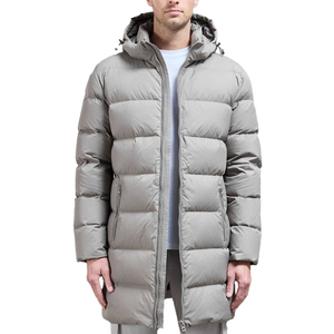 Vente en gros Veste bouffante longue et fine de haute qualité pour hommes, décontractée, avec fermeture éclair à l'avant, prix raisonnable direct de l'usine, vêtements d'hiver - Product Image 5