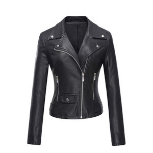 Chaquetas de Mujer Personalizadas Más Vendidas, Chaqueta de Motociclista de Cuero con Cierre, Atuendos de Moda Otoñal, Ropa de Invierno de Moda 2026 - Product Image 1