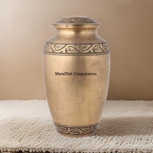 Urna de cremación de oro mate clásico antiguo, estilo americano único, cenizas para adultos, urnas de entierro conmemorativas, cenizas decorativas, tarros funerarios - Product Image 3