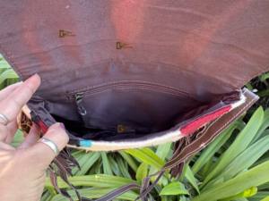 Bolso de Mano de Cuero con Diseño Azteca, Bolso de Cuero con Flecos Tallados a Mano, Estilo Occidental, Bolso Cruzado para Mujer - Product Image 6