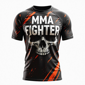 Premium Get Custom Brazilian Jiu Jitsu Rash Guard Venta al por mayor Sublimado MMA Gear para deportes de combate Fitness Workouts - Product Image 1
