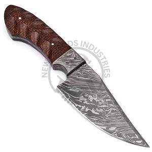 Vente chaude personnalisé fait à la main en acier damas couteau de chasse Micarta poignée gaine en cuir pleine Tang OEM/ODM pris en charge pour le bricolage - Product Image 2