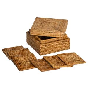 Posavasos de ratán de mimbre más populares Posavasos de ratán creativos Taza de té hecha a mano Calidad estándar Posavasos hecho a mano Hierba de mar - Product Image 3