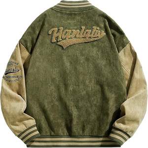 2025 veste de baseball en daim épaissie classique veste universitaire en tissu de laine de qualité avec poches latérales fabriquée au Pakistan forte demande - Product Image 4